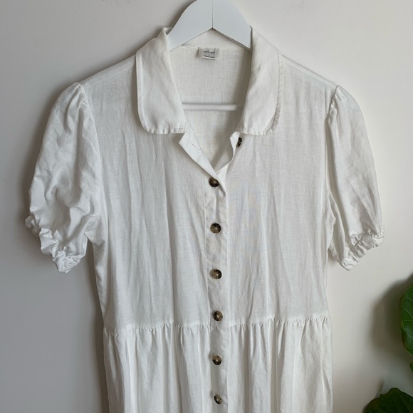 ARITZIA Wilfred Naeva Linen Button Front Dress S - Picture 12 of 16